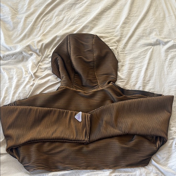 Jordan Women's Brown and Black Cropped Hoodie - Picture 3 of 3